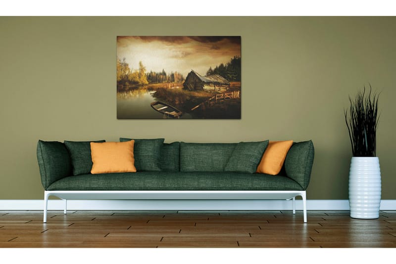 Bilde Idyllic village 120x80 - Artgeist sp. z o. o. - Innredning - Bilder & kunst - Lerretsbilder
