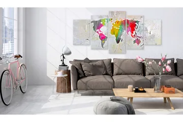 Bilde Illustration Of The World 100x50 - Artgeist sp. z o. o. - Innredning - Bilder & kunst - Lerretsbilder