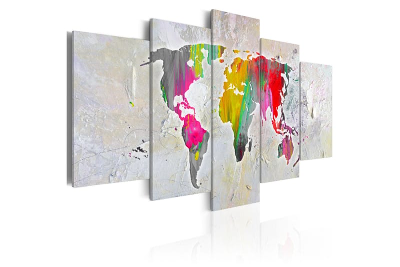 Bilde Illustration Of The World 100x50 - Artgeist sp. z o. o. - Innredning - Bilder & kunst - Lerretsbilder
