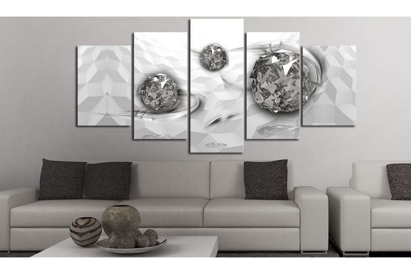 Bilde Immersed Silver 200x100 - Artgeist sp. z o. o. - Innredning - Bilder & kunst - Lerretsbilder