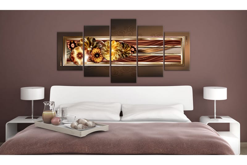Bilde In Golden Waves 200x100 - Artgeist sp. z o. o. - Innredning - Bilder & kunst - Lerretsbilder