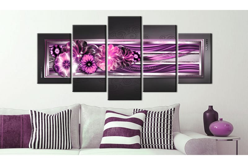 Bilde In Pink Waves 200x100 - Artgeist sp. z o. o. - Innredning - Bilder & kunst - Lerretsbilder