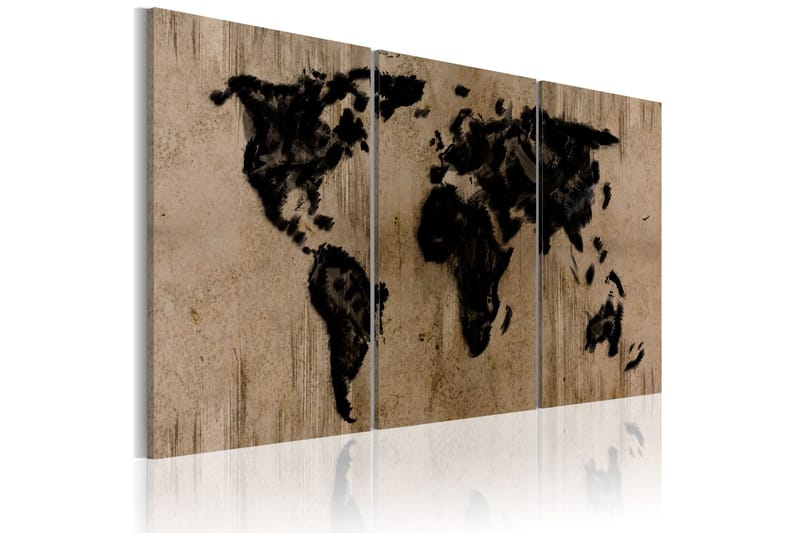 Bilde Inky Verdenskart 120x60 - Artgeist sp. z o. o. - Innredning - Bilder & kunst - Lerretsbilder