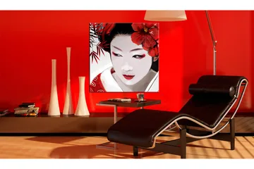 Bilde Japanese Geisha 40x40 - Artgeist sp. z o. o. - Innredning - Bilder & kunst - Lerretsbilder