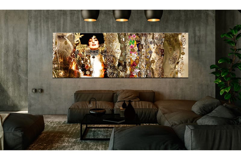Bilde Judith And Flowers 1 Part Narrow 150x50 - Artgeist sp. z o. o. - Innredning - Bilder & kunst - Lerretsbilder