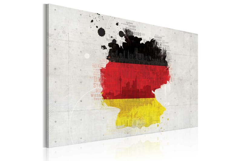 Bilde Kart Over Tyskland 60x40 - Artgeist sp. z o. o. - Innredning - Bilder & kunst - Lerretsbilder