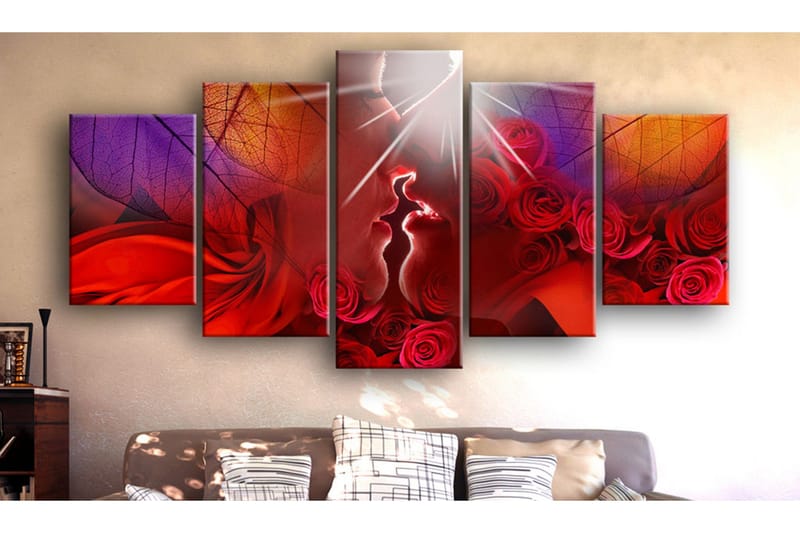 Bilde Kiss From Rose 100x50 - Artgeist sp. z o. o. - Innredning - Bilder & kunst - Lerretsbilder