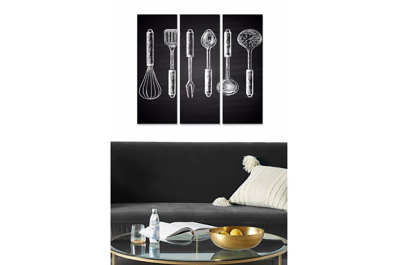 Bilde Kitchen 3-pk Flerfarget, 22x05 cm