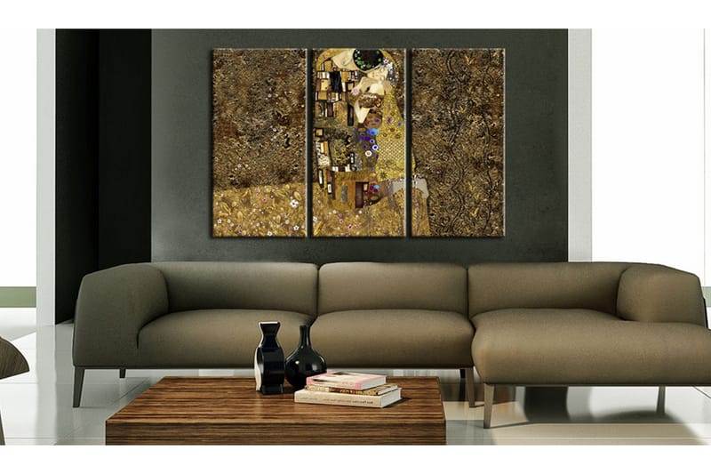 Bilde Klimt Inspiration Kiss 120x80 - Artgeist sp. z o. o. - Innredning - Bilder & kunst - Lerretsbilder