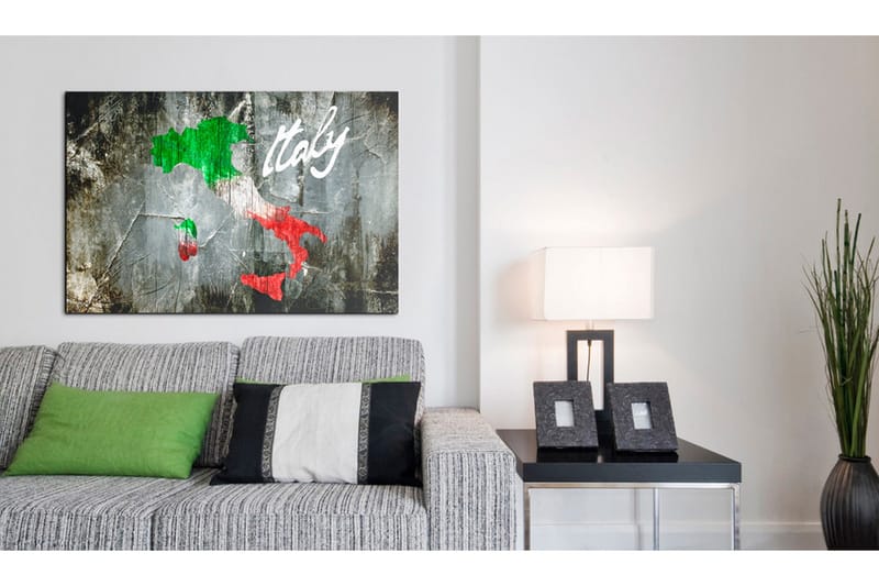 Bilde Kunstnerlig Kart Over Italia 60x40 - Artgeist sp. z o. o. - Innredning - Bilder & kunst - Lerretsbilder