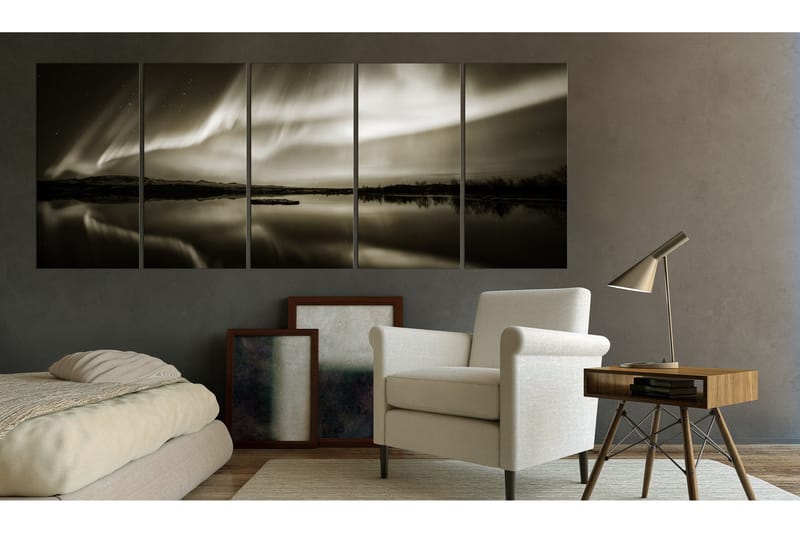 Bilde Lake In Sepia 200x80 - Artgeist sp. z o. o. - Innredning - Bilder & kunst - Lerretsbilder
