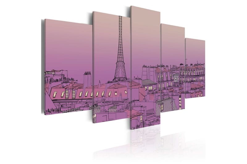 Bilde Lavender Sunrise Over Paris 200x100, Artgeist sp. z o. o.