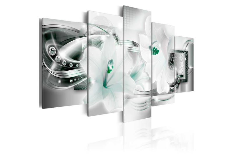 Bilde Lilies With Peppermint Accent 100x50, Artgeist sp. z o. o.
