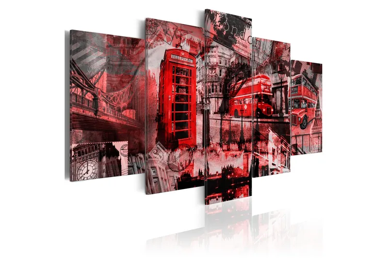 Bilde London Collage 5 Stk 200x100, Artgeist sp. z o. o.