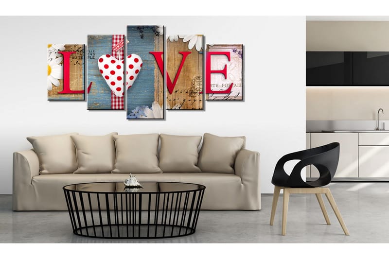 Bilde Love Handmade 100x50 - Artgeist sp. z o. o. - Innredning - Bilder & kunst - Lerretsbilder