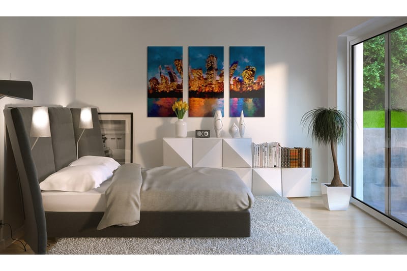 Bilde Mad City Triptych 120x80 - Artgeist sp. z o. o. - Innredning - Bilder & kunst - Lerretsbilder