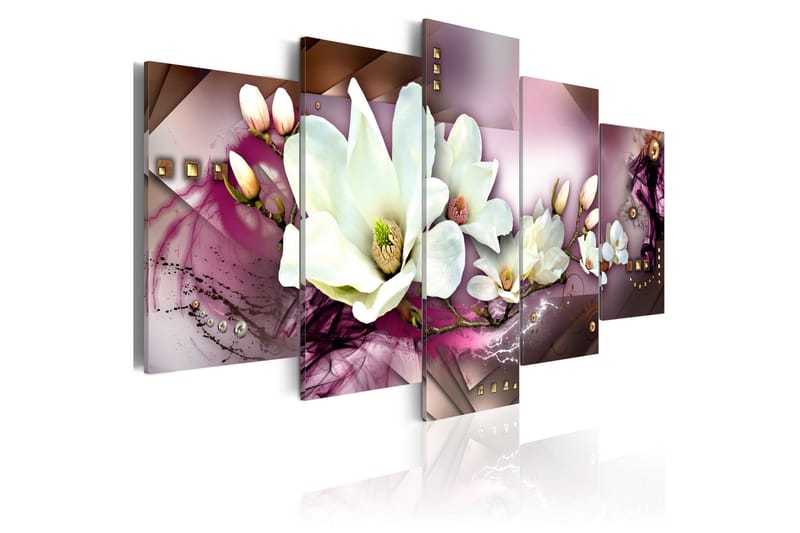 Bilde Magnetic Abstraction With An Orchid 100x50, Artgeist sp. z o. o.