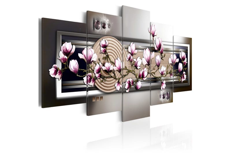 Bilde Magnolia And Zen Garden 100x50 - Artgeist sp. z o. o. - Innredning - Bilder & kunst - Lerretsbilder