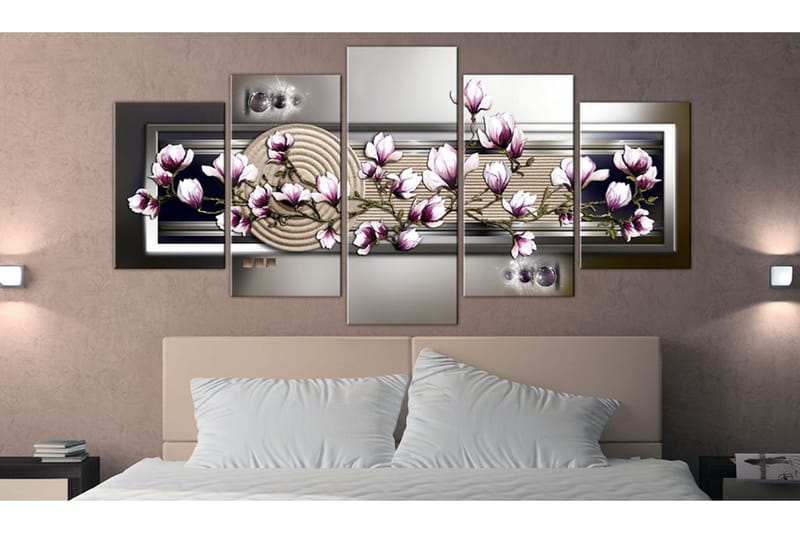 Bilde Magnolia And Zen Garden 100x50 - Artgeist sp. z o. o. - Innredning - Bilder & kunst - Lerretsbilder