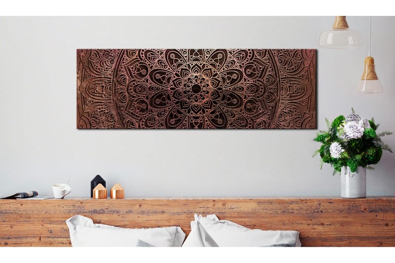 Bilde Mandala Amber Silence 120x40 - Artgeist sp. z o. o. - Innredning - Bilder & kunst - Lerretsbilder