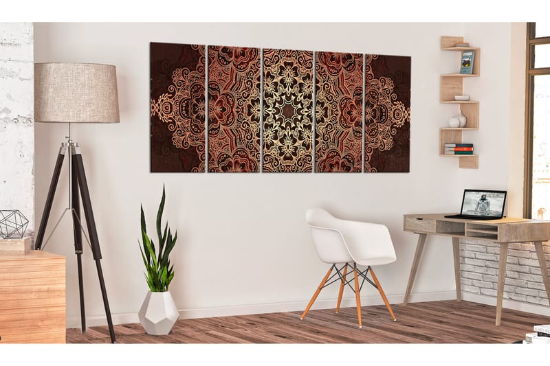 Bilde Mandala Flower Bouquet 200x80 - Artgeist sp. z o. o. - Innredning - Bilder & kunst - Lerretsbilder
