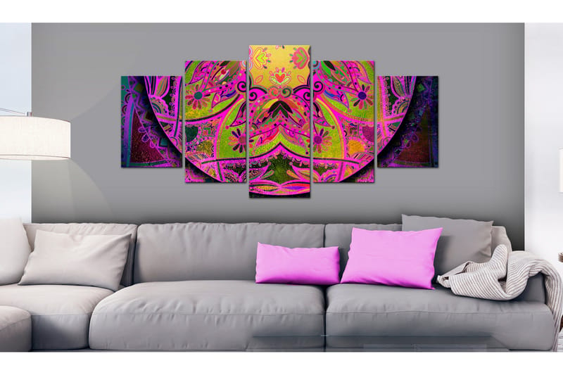 Bilde Mandala Pink Power 200x100 - Artgeist sp. z o. o. - Innredning - Bilder & kunst - Lerretsbilder
