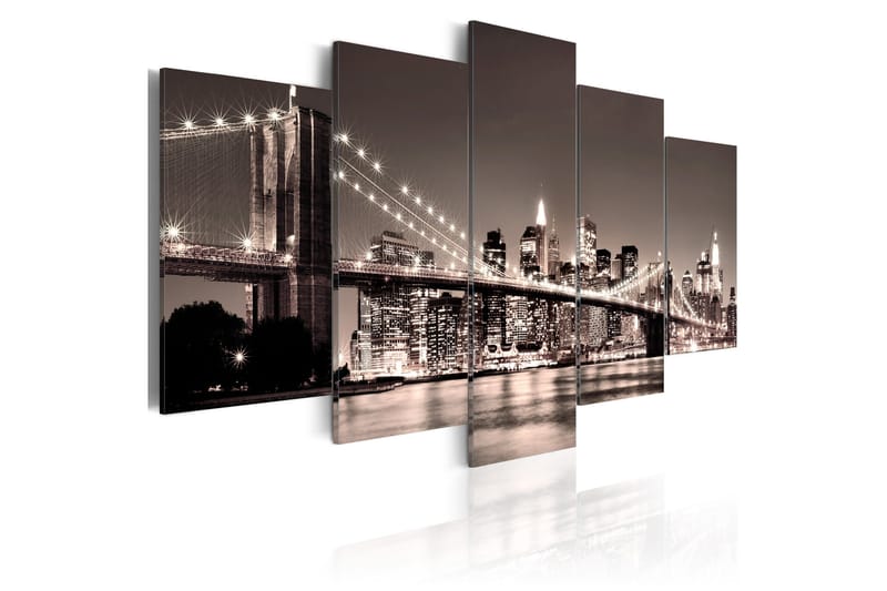 Bilde Manhattan Brooklyn Bridge Ii 100x50 - Artgeist sp. z o. o. - Innredning - Bilder & kunst - Lerretsbilder