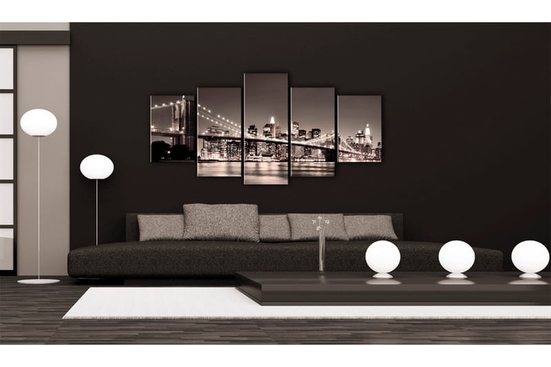 Bilde Manhattan Brooklyn Bridge Ii 100x50 - Artgeist sp. z o. o. - Innredning - Bilder & kunst - Lerretsbilder