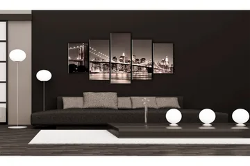 Bilde Manhattan Brooklyn Bridge Ii 100x50 - Artgeist sp. z o. o. - Innredning - Bilder & kunst - Lerretsbilder