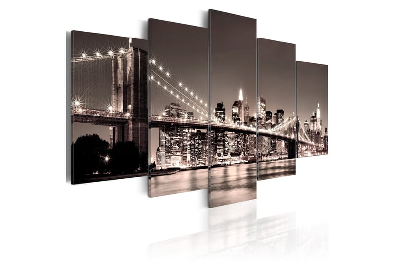 Bilde Manhattan Brooklyn Bridge Ii 100x50 - Artgeist sp. z o. o. - Innredning - Bilder & kunst - Lerretsbilder