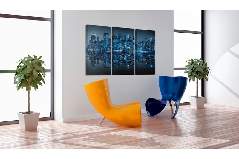 Bilde Manhattan In Blue Shade 120x80 - Artgeist sp. z o. o. - Innredning - Bilder & kunst - Lerretsbilder