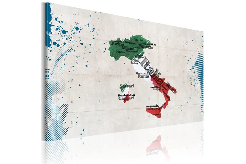 Bilde Map of Italy 120x80, Artgeist sp. z o. o.