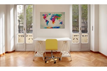 Bilde Map Of The World An Explosion Of Colors 90x60 - Artgeist sp. z o. o. - Innredning - Bilder & kunst - Lerretsbilder
