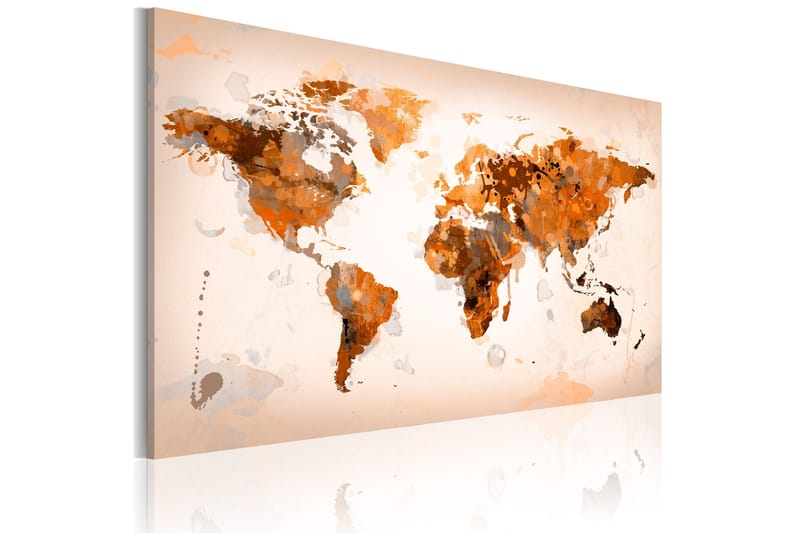 Bilde Map of the World Desert storm 120x80, Artgeist sp. z o. o.