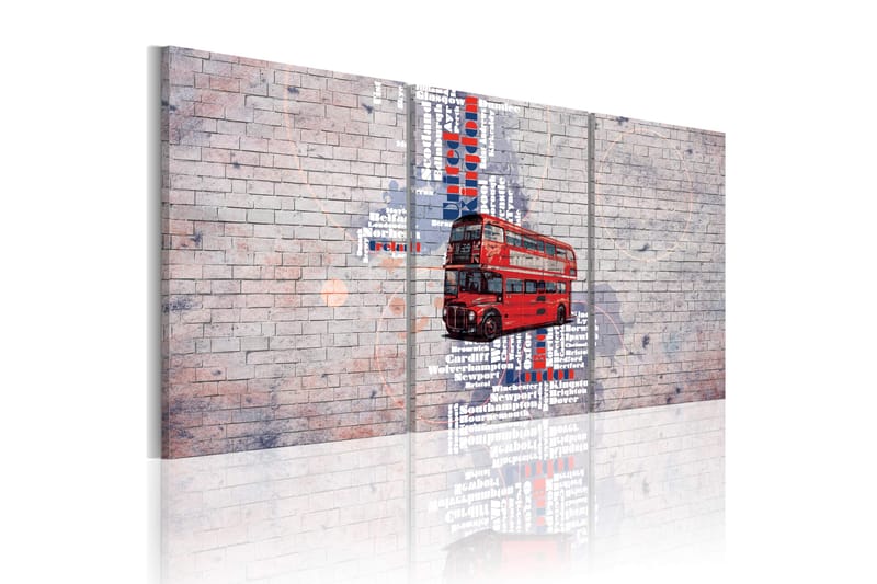 Bilde Map United Kingdom 60x30 - Artgeist sp. z o. o. - Innredning - Bilder & kunst - Lerretsbilder