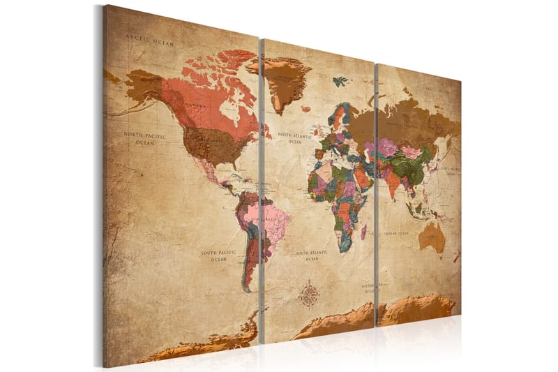 Bilde Maps Brown Elegance 90x60, Artgeist sp. z o. o.