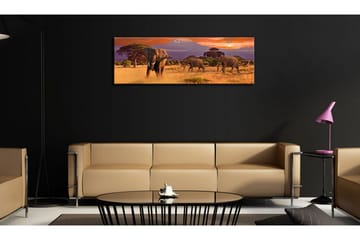 Bilde March Of African Elephants 120x40 - Artgeist sp. z o. o. - Innredning - Bilder & kunst - Lerretsbilder