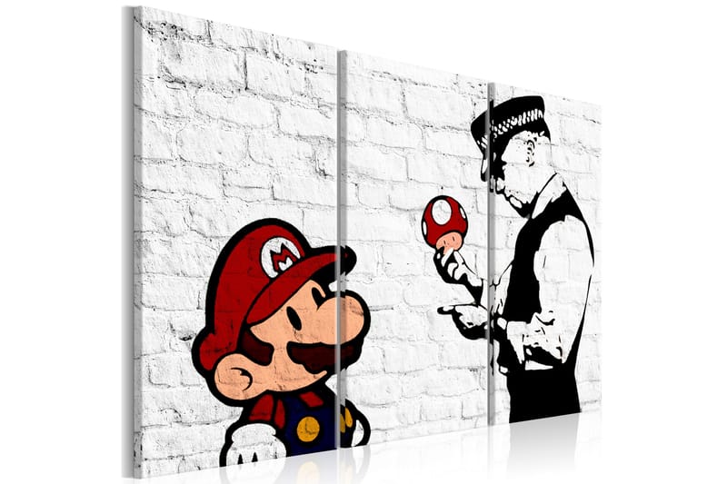 Bilde Mario Bros Banksy 90x60, Artgeist sp. z o. o.