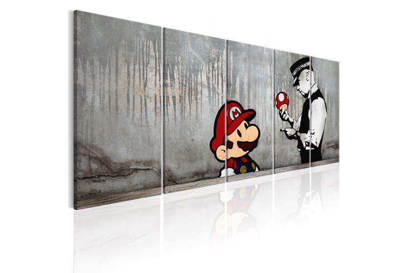 Bilde Mario Bros On Concrete 225x90 - Artgeist sp. z o. o. - Innredning - Bilder & kunst - Lerretsbilder