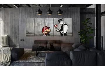 Bilde Mario Bros On Concrete 225x90 - Artgeist sp. z o. o. - Innredning - Bilder & kunst - Lerretsbilder
