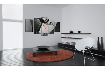 Bilde Metal With Red Accents 100x50 - Artgeist sp. z o. o. - Innredning - Bilder & kunst - Lerretsbilder