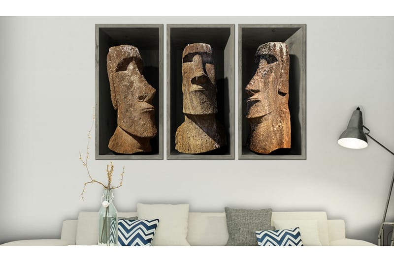 Bilde Moai Easter Island 120x80 - Artgeist sp. z o. o. - Innredning - Bilder & kunst - Lerretsbilder