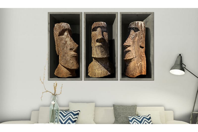 Bilde Moai Easter Island 120x80 - Artgeist sp. z o. o. - Lerretsbilder