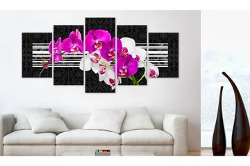 Bilde Modest Orchids 200x100 - Artgeist sp. z o. o. - Innredning - Bilder & kunst - Lerretsbilder