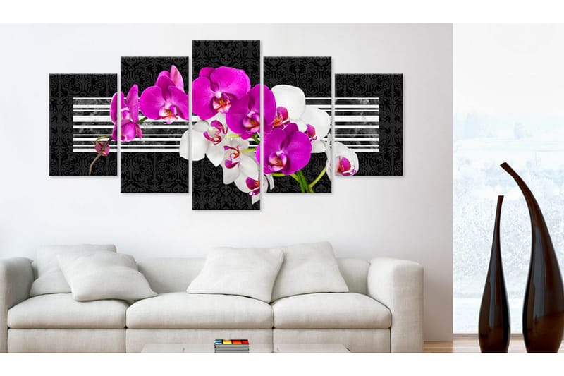 Bilde Modest Orchids 200x100 - Artgeist sp. z o. o. - Innredning - Bilder & kunst - Lerretsbilder