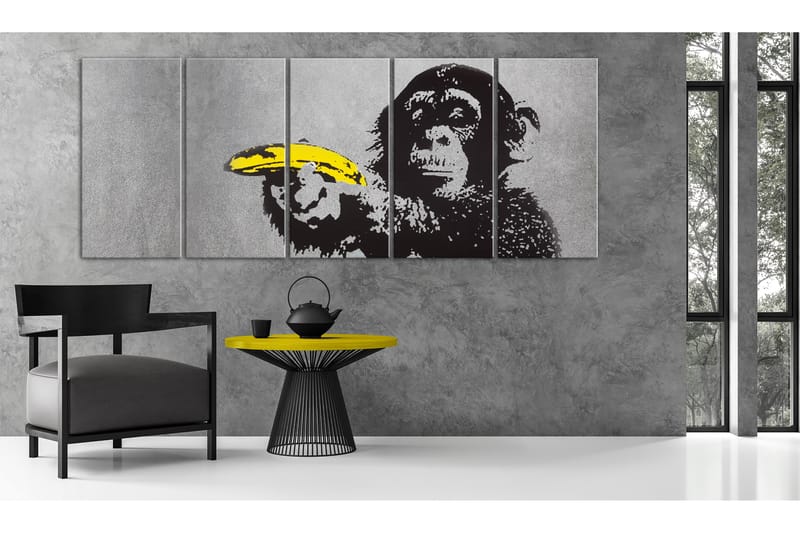 Bilde Monkey And Banana 200x80 - Artgeist sp. z o. o. - Innredning - Bilder & kunst - Lerretsbilder