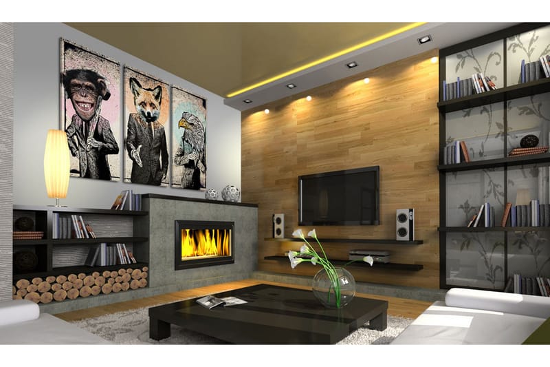 Bilde Monkey business 90x60 - Artgeist sp. z o. o. - Innredning - Bilder & kunst - Lerretsbilder