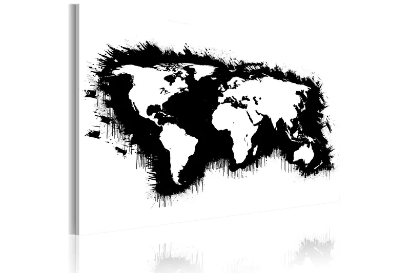 Bilde Monochromatic world map 120x80, Artgeist sp. z o. o.
