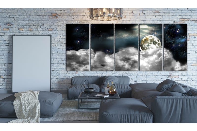 Bilde Moon In The Clouds 200x80 - Artgeist sp. z o. o. - Innredning - Bilder & kunst - Lerretsbilder