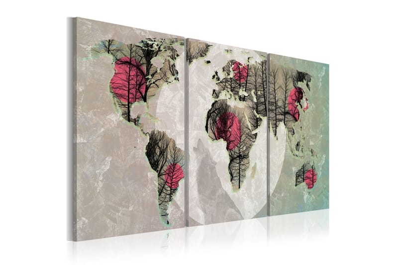 Bilde Moonlight Map 120x60 - Artgeist sp. z o. o. - Innredning - Bilder & kunst - Lerretsbilder